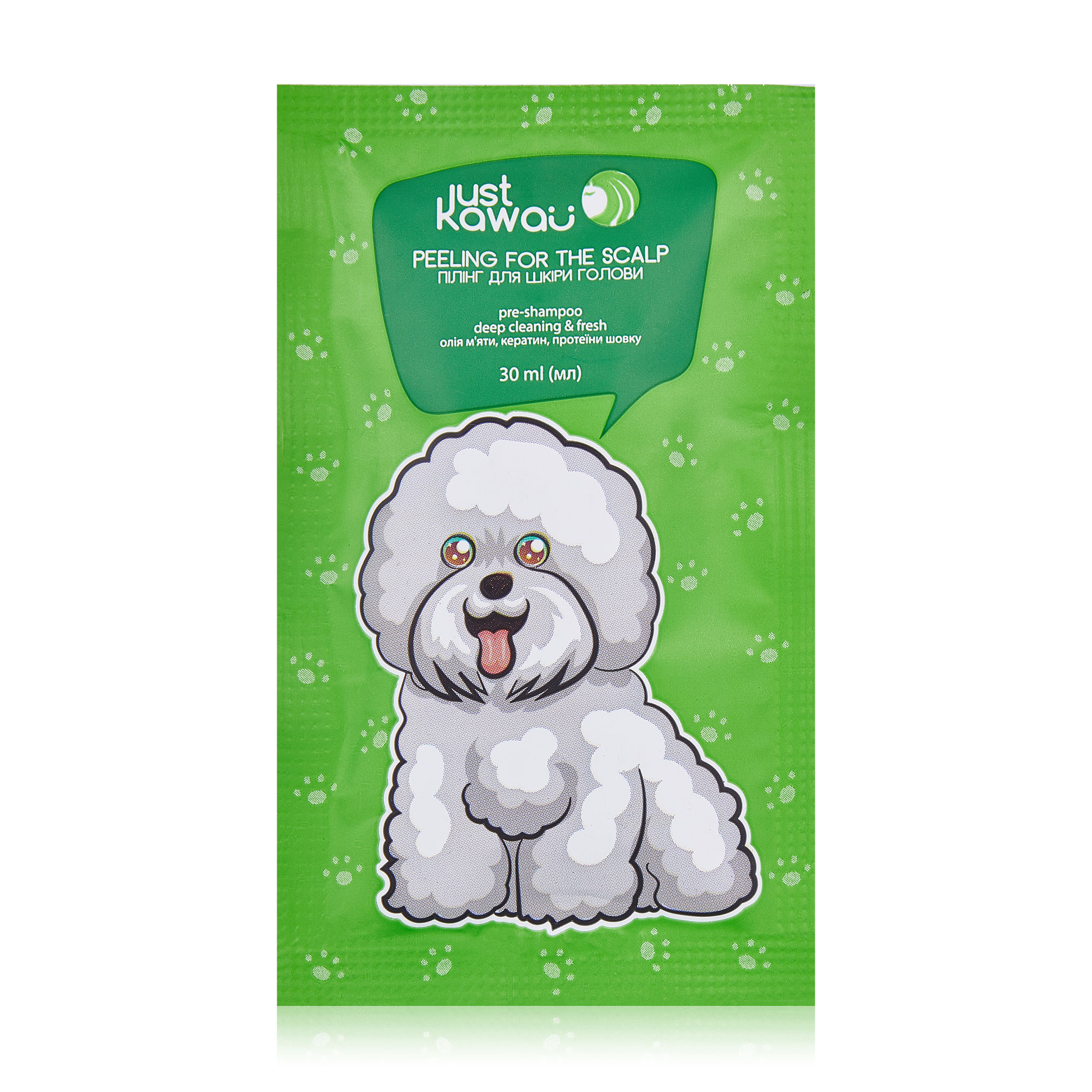 Скраб-мікропілінг для шкіри голови Just Kawaii Deep Cleaning &amp; Fresh, 30 мл